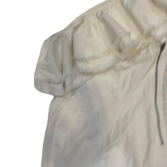 Future Collective Jenny K. Lopez Cream Denim One Shoulder Dress Size 00 - Picture 3 of 7